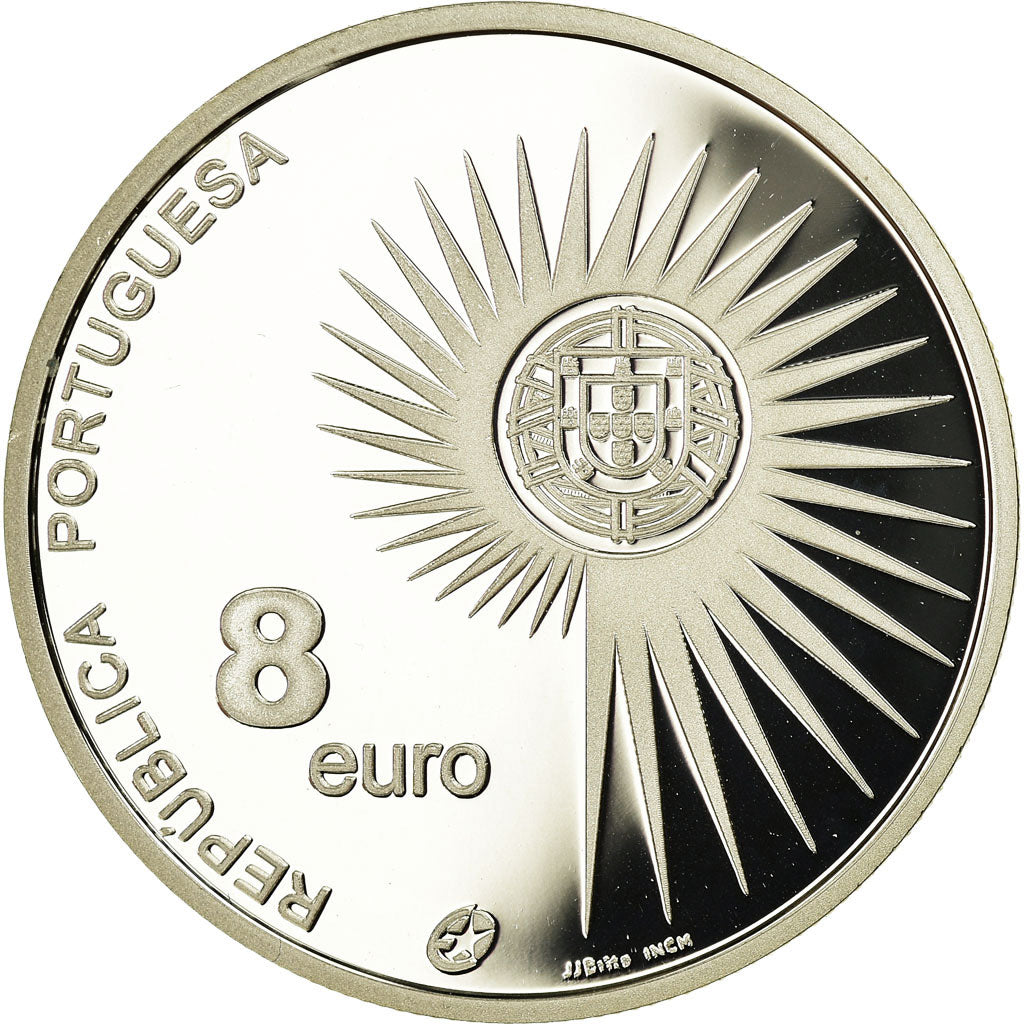 Portugal, 8 Euro, 2004, Proof, MS(65-70), Prata, KM:753a