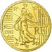 França, 10 Euro Cent, 2002, BE, MS(63), Latão, KM:1285