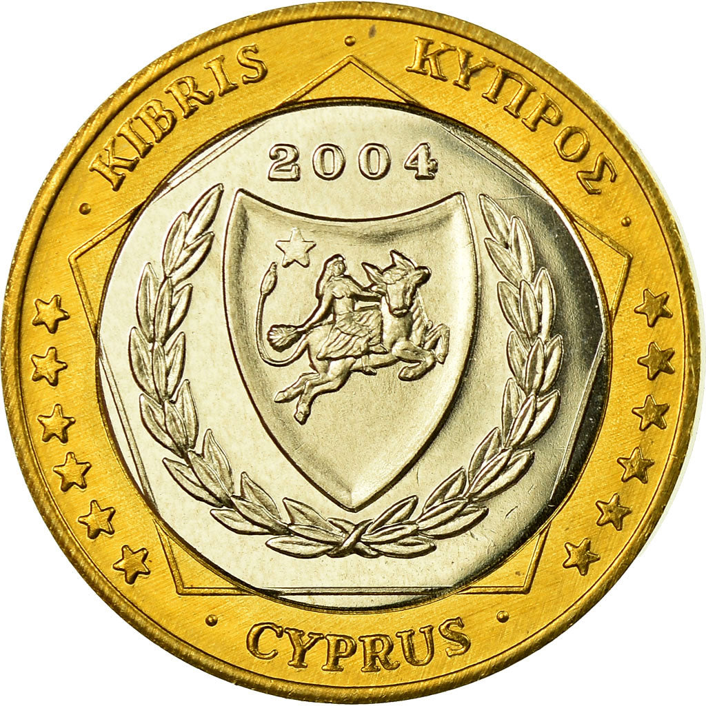 Cyprus, Euro, 2004, MS(63), Bi-Metallic