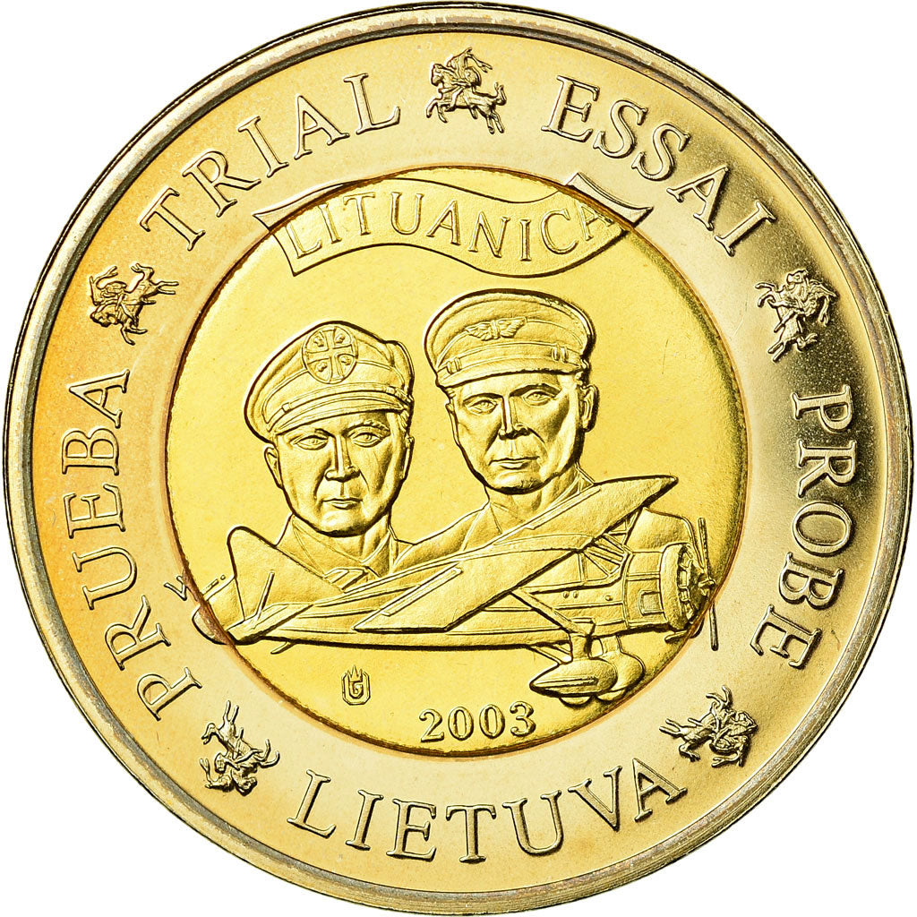 Lituania, 2 Euro, 2003, SC, Bimetálico