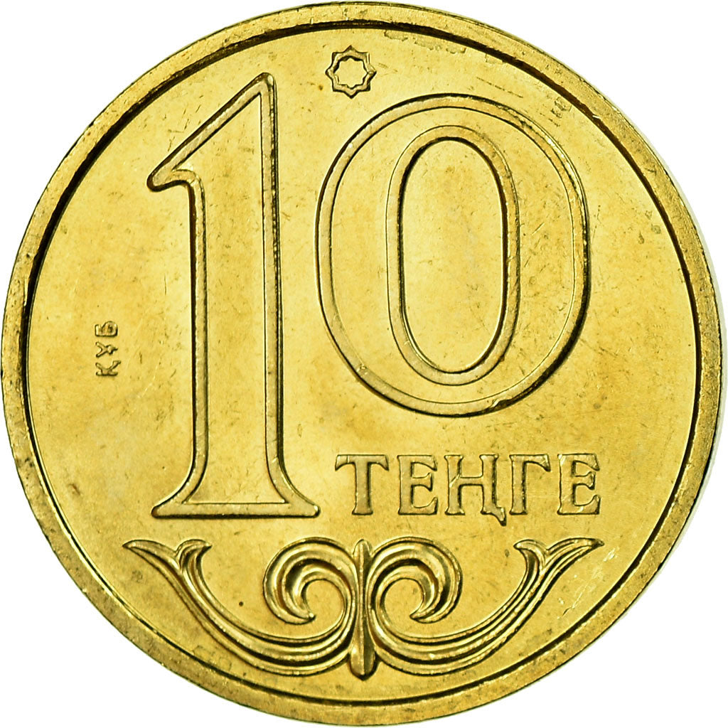 Moneta, Kazakistan, 10 Tenge, 2002, Kazakhstan Mint, SPL, Nichel-ottone, KM:25