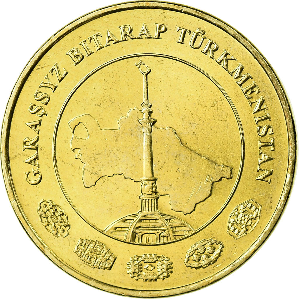 Coin, Turkmanistan, 20 Tenge, 2009, MS(63), Brass, KM:99