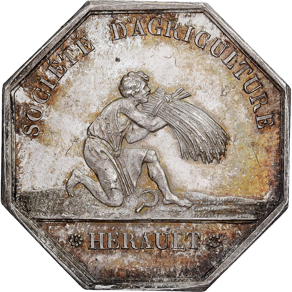 France, Token, Louis Philippe I, Société d'Agriculture de l'Hérault, Caqué