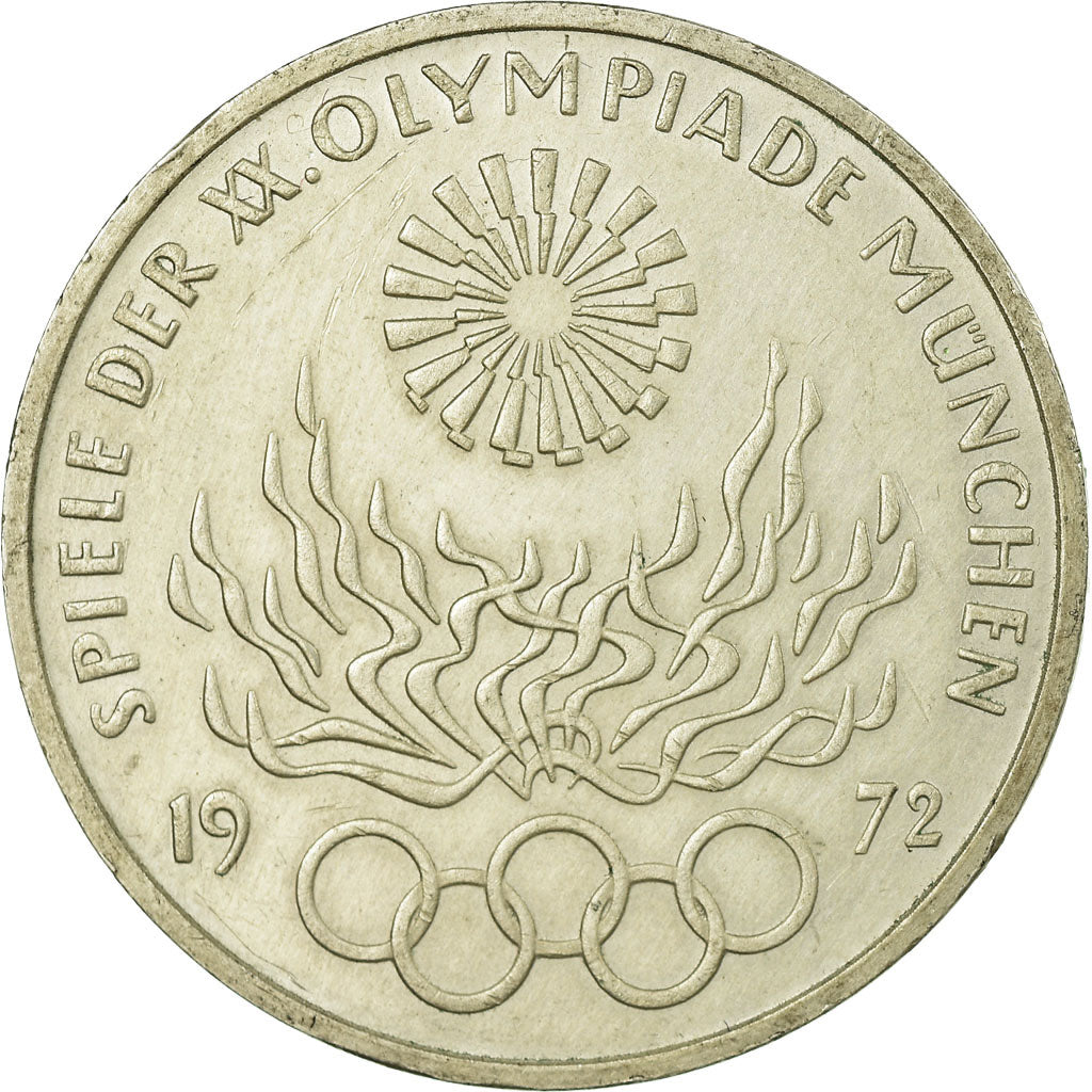 Moeda, ALEMANHA - REPÚBLICA FEDERAL, 10 Mark, 1972, Stuttgart, EF(40-45)