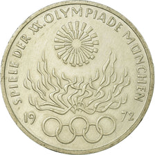 Coin, GERMANY - FEDERAL REPUBLIC, 10 Mark, 1972, Stuttgart, EF(40-45), Silver