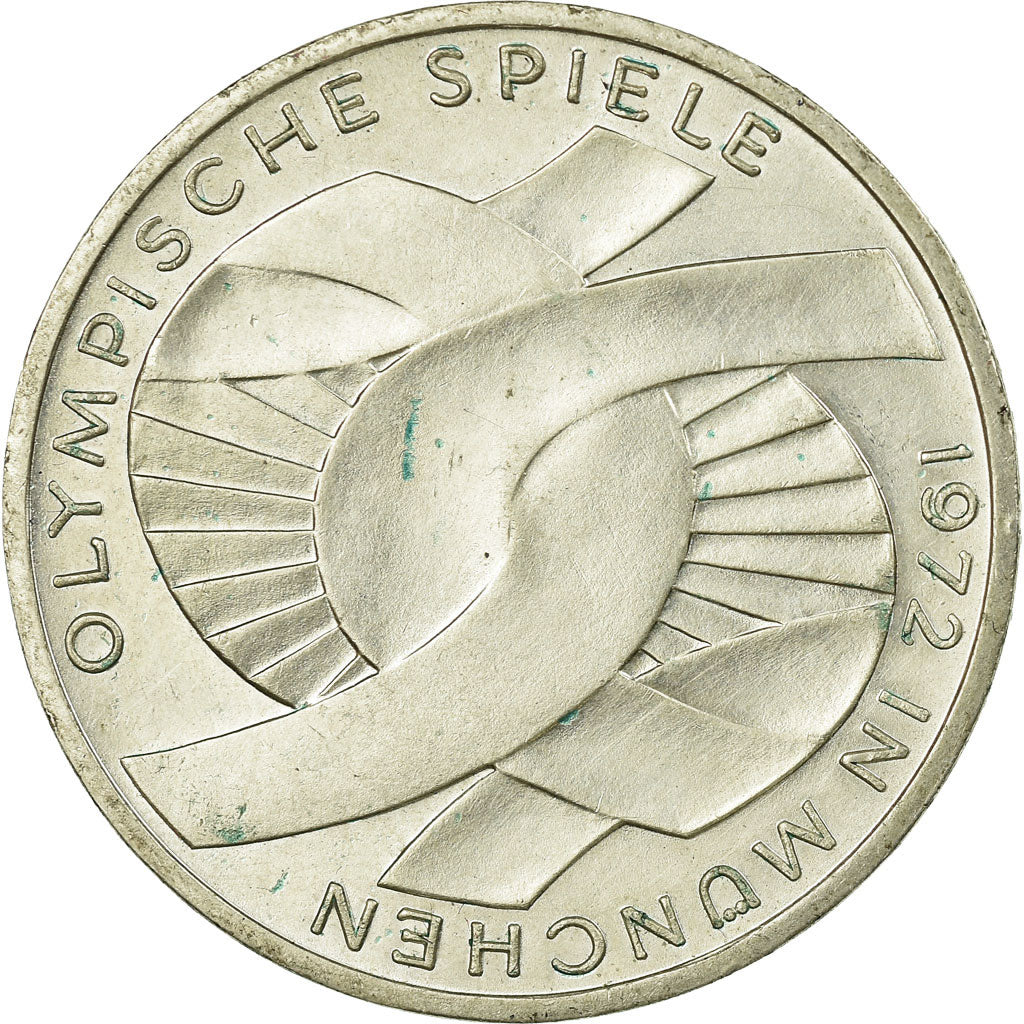 Moneta, GERMANIA - REPUBBLICA FEDERALE, 10 Mark, 1972, Karlsruhe, BB, Argento