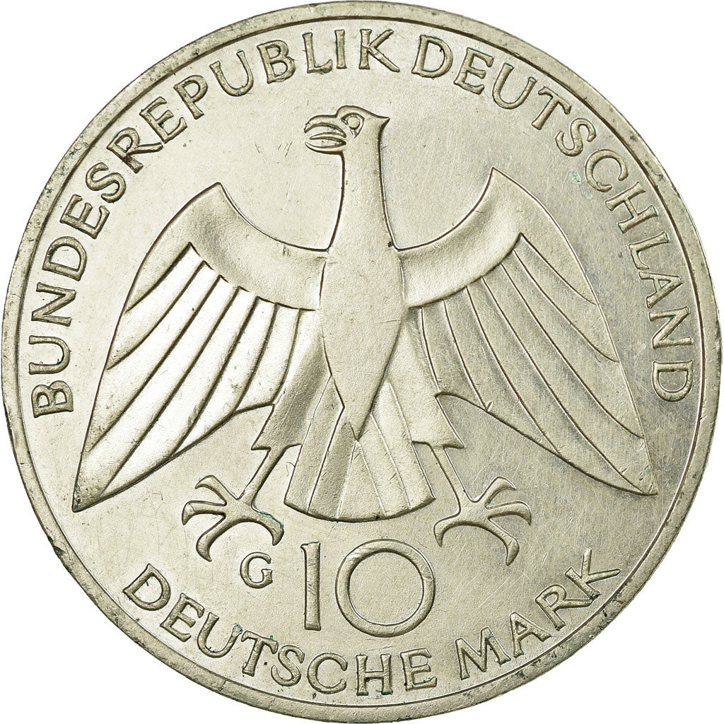 Moneta, GERMANIA - REPUBBLICA FEDERALE, 10 Mark, 1972, Karlsruhe, BB, Argento