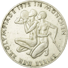 Coin, GERMANY - FEDERAL REPUBLIC, 10 Mark, 1972, Hambourg, EF(40-45), Silver