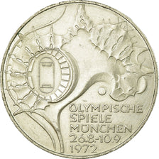 Moneda, ALEMANIA - REPÚBLICA FEDERAL, 10 Mark, 1972, Hambourg, MBC, Plata