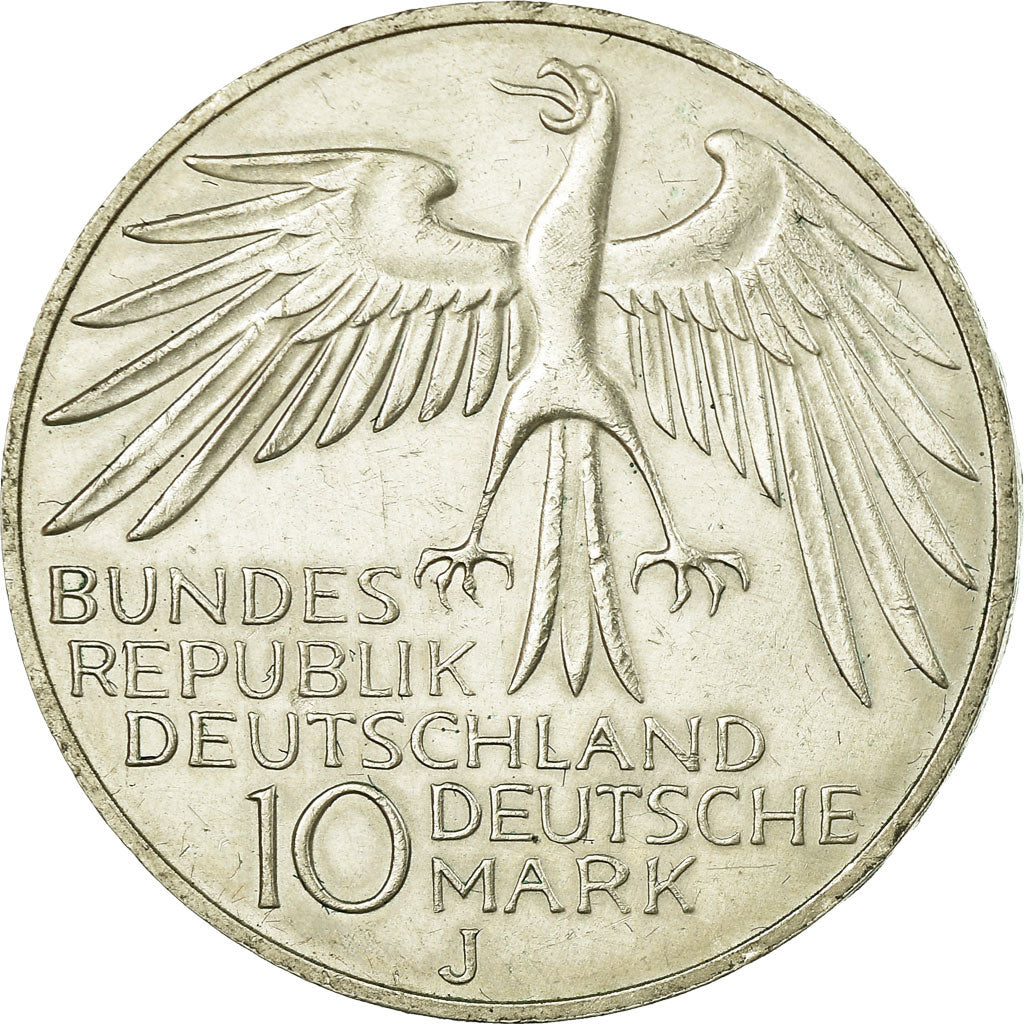 Münze, Bundesrepublik Deutschland, 10 Mark, 1972, Hambourg, SS, Silber, KM:133