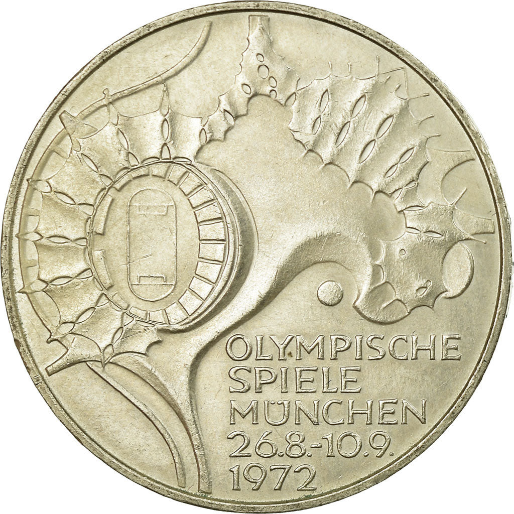 Münze, Bundesrepublik Deutschland, 10 Mark, 1972, Munich, SS, Silber, KM:133