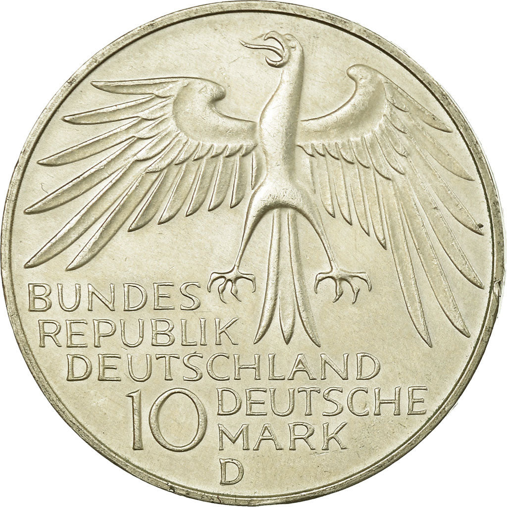 Münze, Bundesrepublik Deutschland, 10 Mark, 1972, Munich, SS, Silber, KM:133