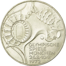 Monnaie, République fédérale allemande, 10 Mark, 1972, Karlsruhe, SUP