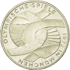 Coin, GERMANY - FEDERAL REPUBLIC, 10 Mark, 1972, Stuttgart, EF(40-45), Silver