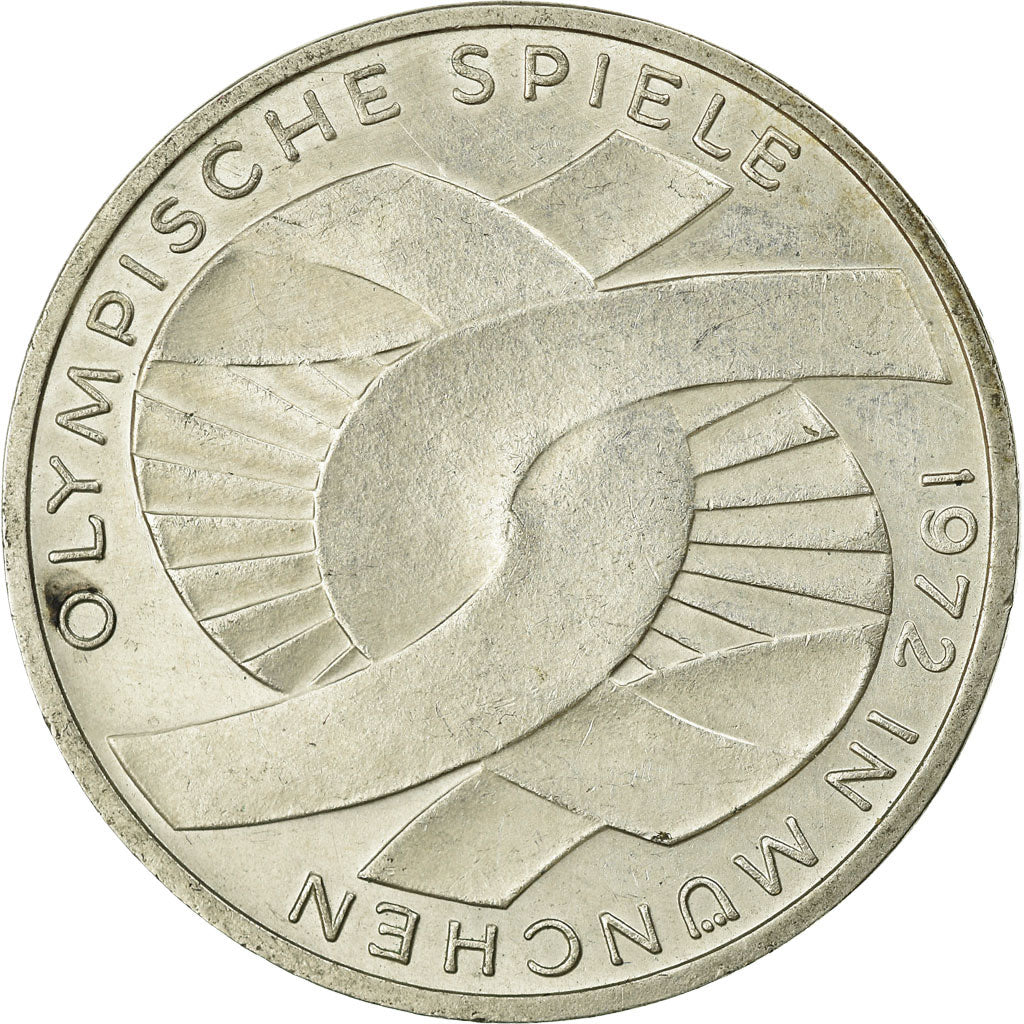 Coin, GERMANY - FEDERAL REPUBLIC, 10 Mark, 1972, Stuttgart, EF(40-45), Silver