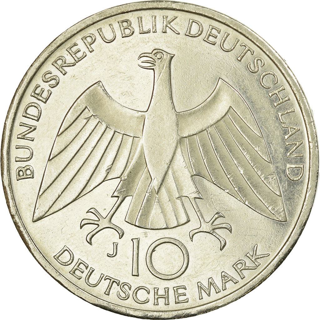 Coin, GERMANY - FEDERAL REPUBLIC, 10 Mark, 1972, Hambourg, EF(40-45), Silver
