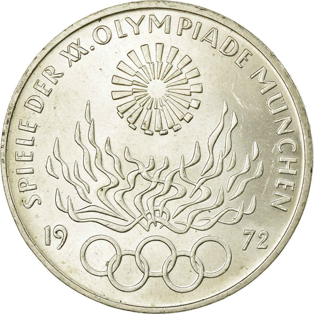 Moneta, GERMANIA - REPUBBLICA FEDERALE, 10 Mark, 1972, Karlsruhe, SPL-, Argento