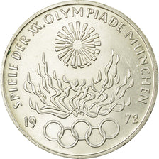 Coin, GERMANY - FEDERAL REPUBLIC, 10 Mark, 1972, Karlsruhe, AU(55-58), Silver