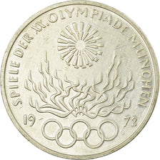 Coin, GERMANY - FEDERAL REPUBLIC, 10 Mark, 1972, Stuttgart, EF(40-45), Silver