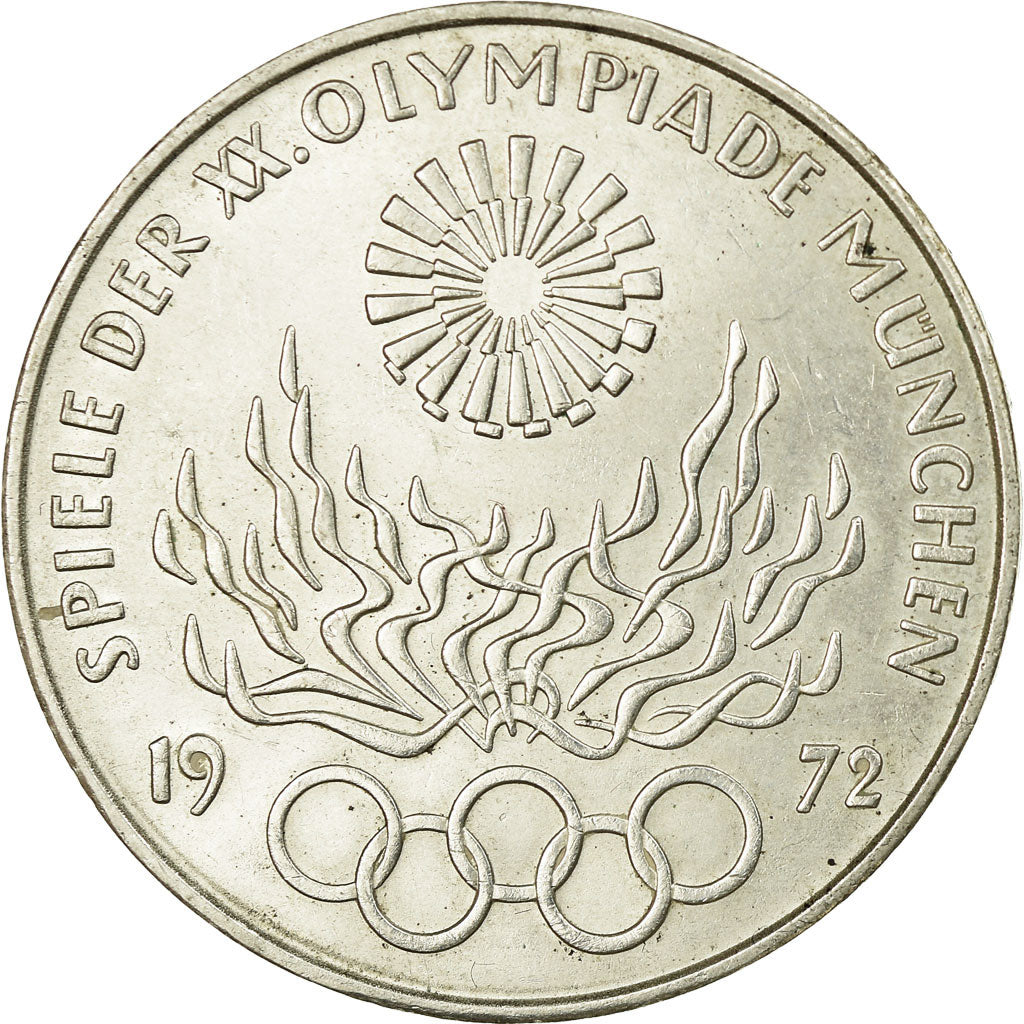 Coin, GERMANY - FEDERAL REPUBLIC, 10 Mark, 1972, Munich, EF(40-45), Silver