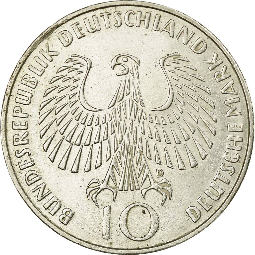 Coin, GERMANY - FEDERAL REPUBLIC, 10 Mark, 1972, Munich, EF(40-45), Silver