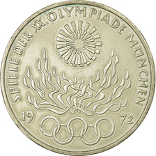 Coin, GERMANY - FEDERAL REPUBLIC, 10 Mark, 1972, Hambourg, EF(40-45), Silver