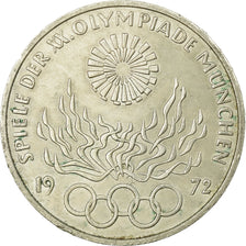 Coin, GERMANY - FEDERAL REPUBLIC, 10 Mark, 1972, Hambourg, EF(40-45), Silver