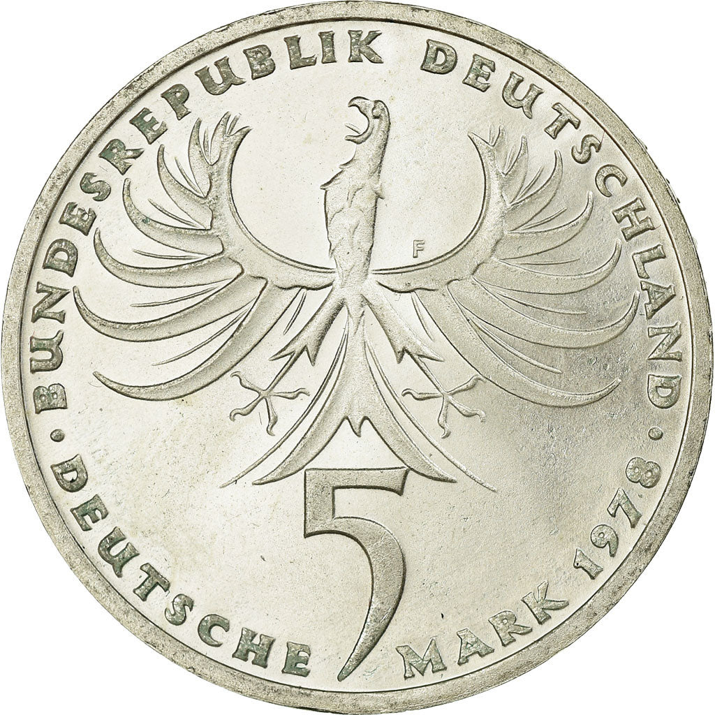 Moneta, GERMANIA - REPUBBLICA FEDERALE, 5 Mark, 1978, Stuttgart, Germany, SPL-