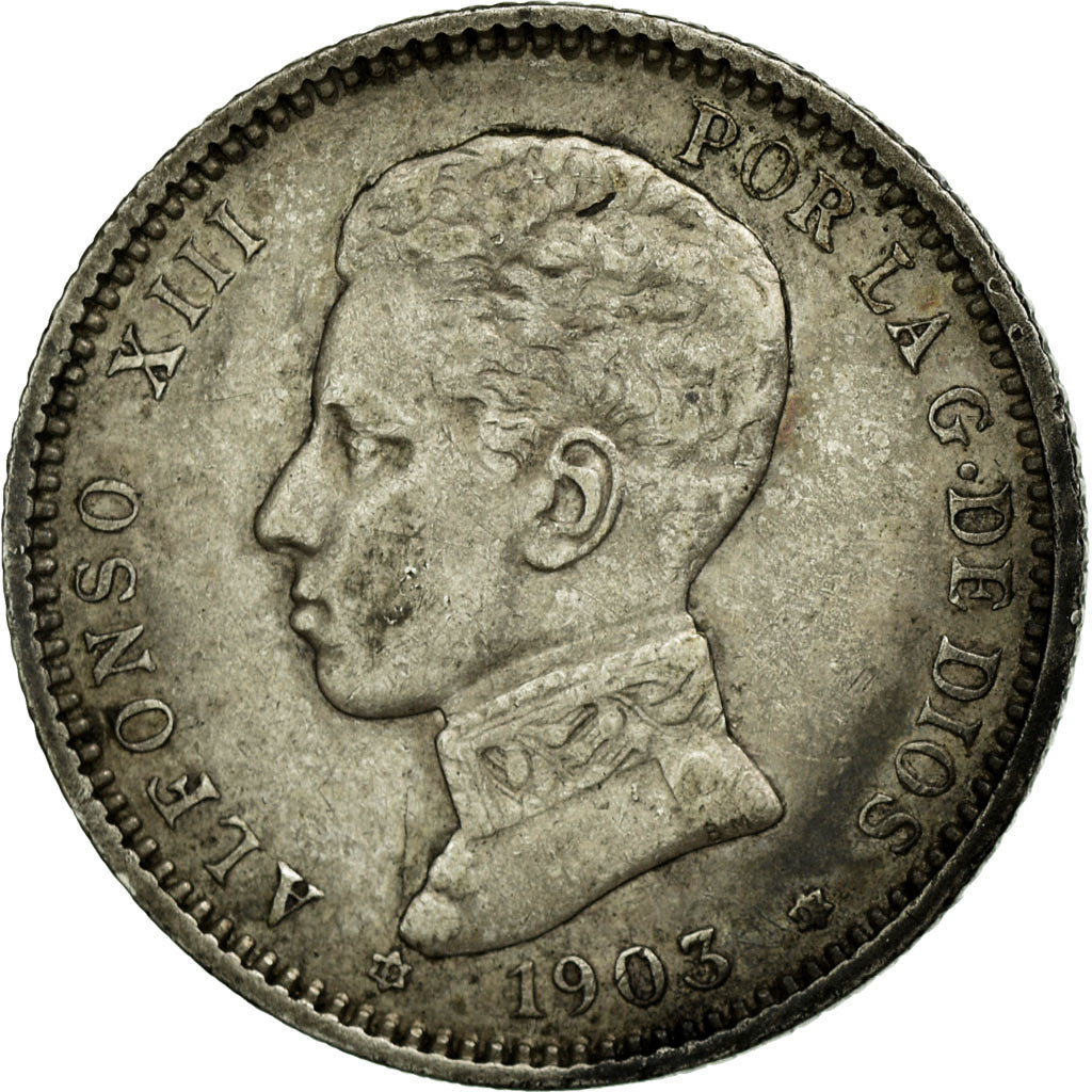 Monnaie, Espagne, Alfonso XIII, Peseta, 1903, Valencia, TTB, Argent, KM:721