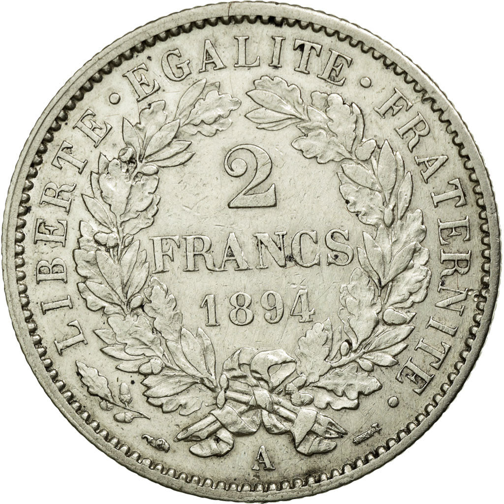 Monnaie, France, Cérès, 2 Francs, 1894, Paris, TTB+, Argent, KM:817.1