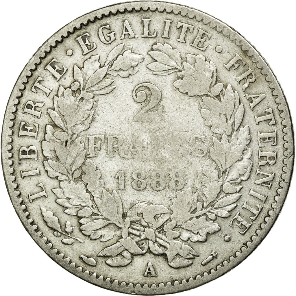 Monnaie, France, Cérès, 2 Francs, 1888, Paris, TB+, Argent, KM:817.1