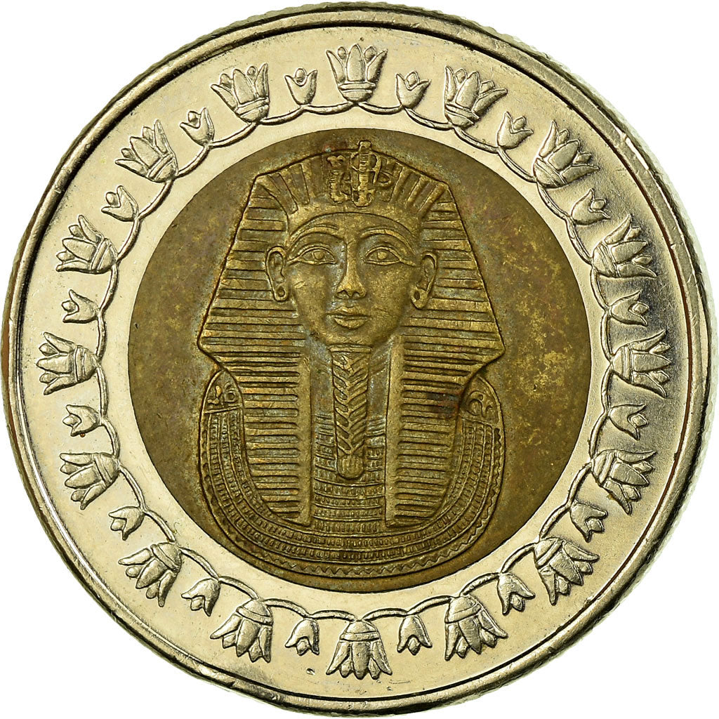 Coin, Egypt, Pound, 2007/AH1428, Cairo, AU(55-58), Bi-Metallic, KM:940a