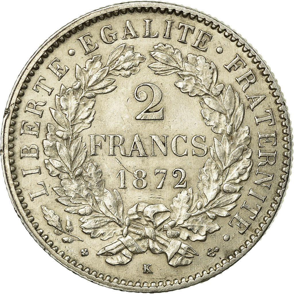Monnaie, France, Cérès, 2 Francs, 1872, Paris, SUP, Argent, KM:817.1