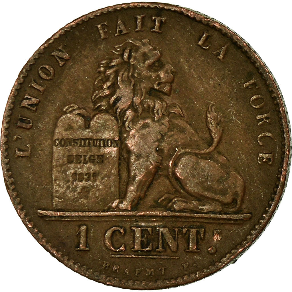 Moneta, Belgia, Leopold II, Centime, 1902, EF(40-45), Miedź, KM:33.1