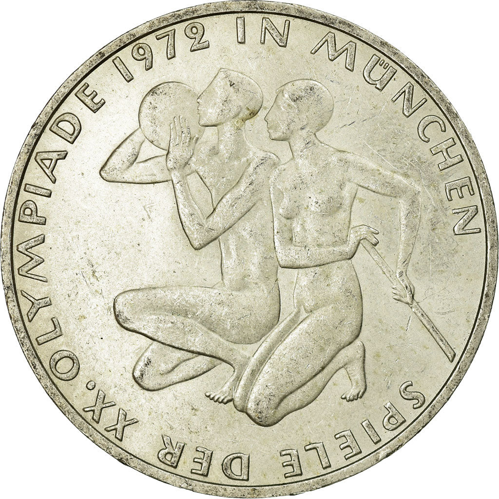 Monnaie, République fédérale allemande, 10 Mark, 1972, Hambourg, TTB, Argent