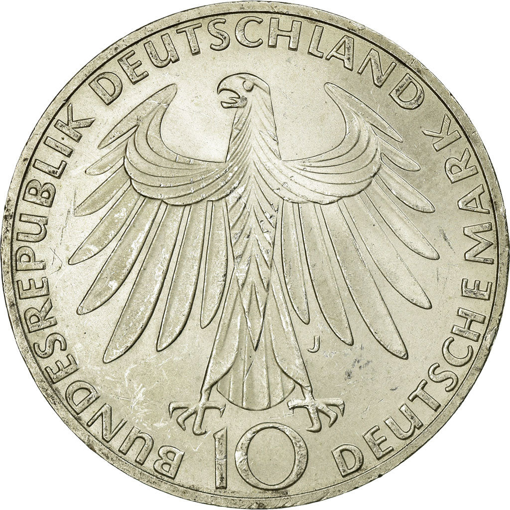 Monnaie, République fédérale allemande, 10 Mark, 1972, Hambourg, TTB, Argent