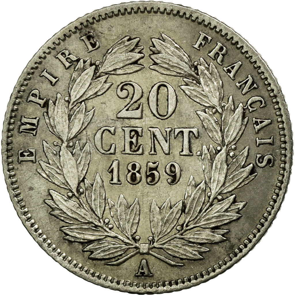 Coin, France, Napoleon III, Napoléon III, 20 Centimes, 1859, Paris, EF(40-45)