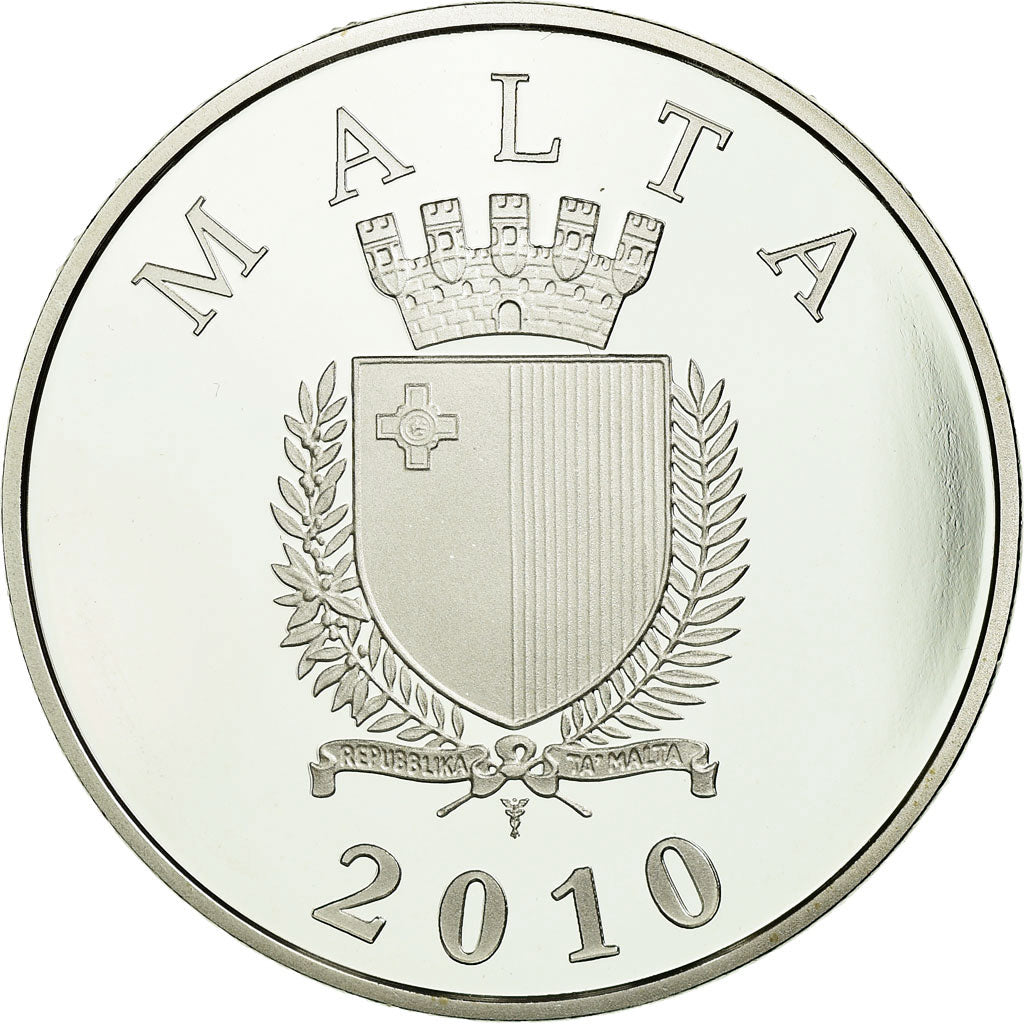 Malta, 10 Euro, 2010, Proof, FDC, Argento, KM:140