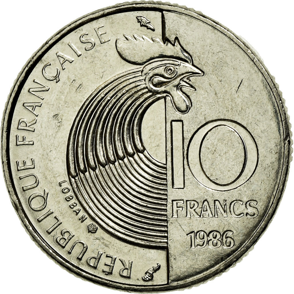 Coin, France, Schumann, 10 Francs, 1986, AU(55-58), Nickel, KM:958, Gadoury:825