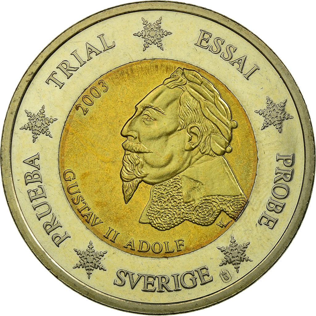 Suecia, Fantasy euro patterns, 2 Euro, 2003, SC, Bimetálico
