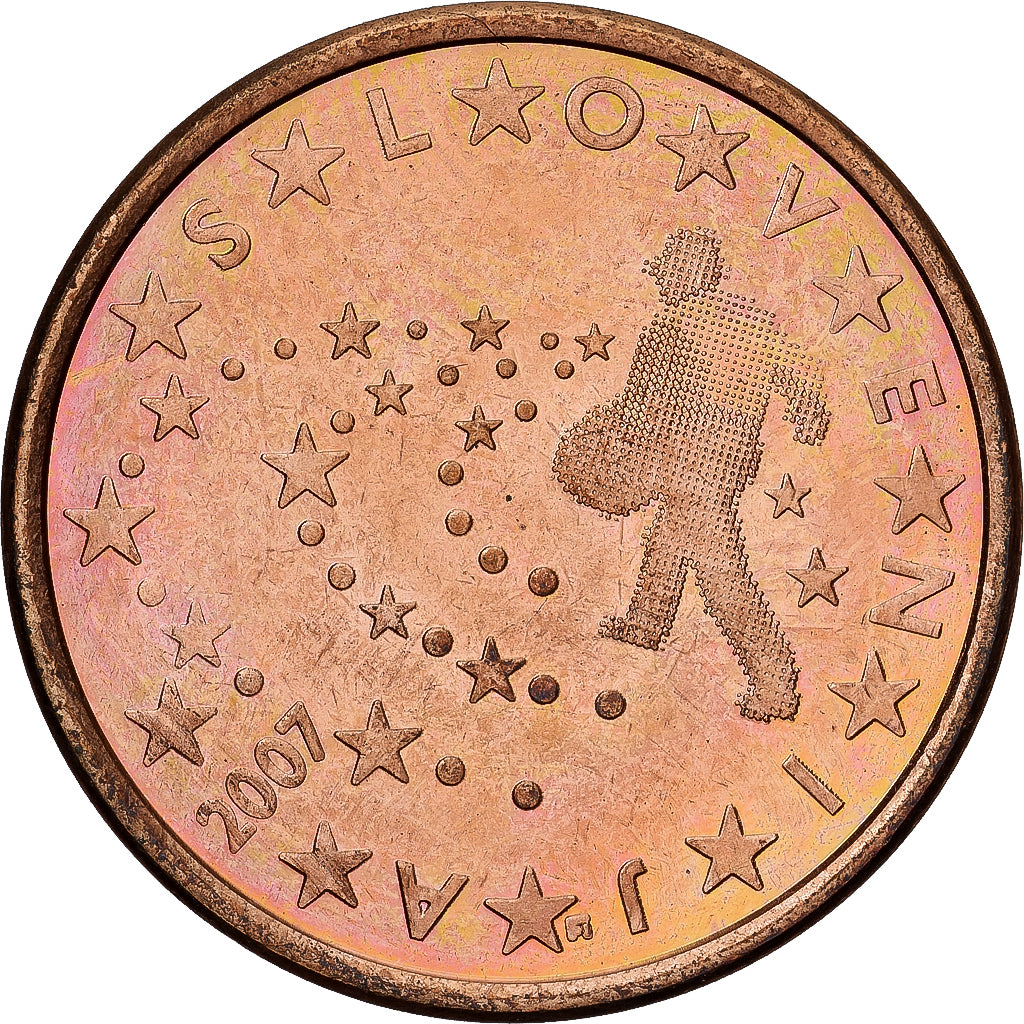 Slovenia, 5 Euro Cent, 2007, MS(65-70), Copper Plated Steel, KM:70
