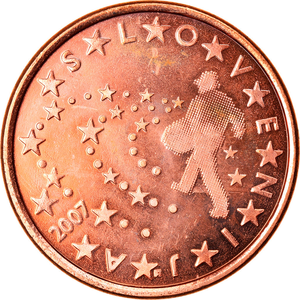 Slovenia, 5 Euro Cent, 2007, MS(65-70), Copper Plated Steel, KM:70