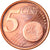 Eslovénia, 5 Euro Cent, 2007, MS(65-70), Aço Cromado a Cobre, KM:70