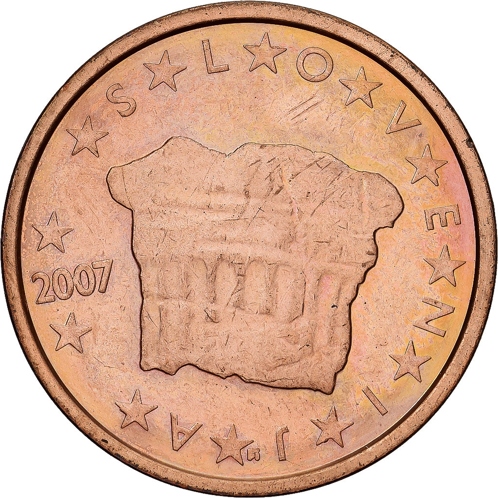 Slovenia, 2 Euro Cent, 2007, MS(65-70), Copper Plated Steel, KM:69