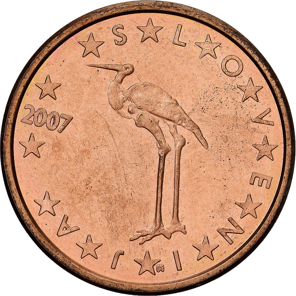 Slovenia, Euro Cent, 2007, MS(65-70), Copper Plated Steel, KM:68