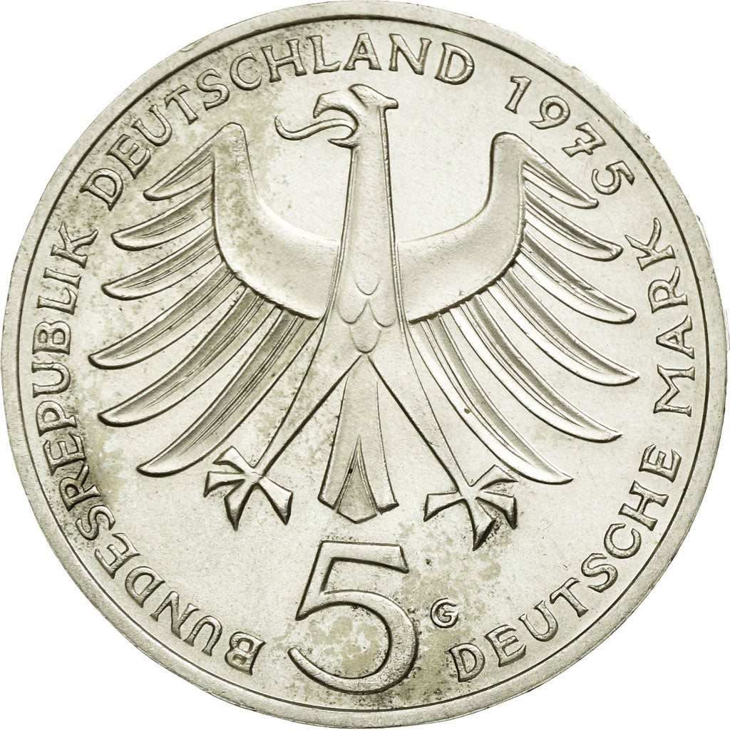 Monnaie, République fédérale allemande, 5 Mark, 1975, Karlsruhe, Germany