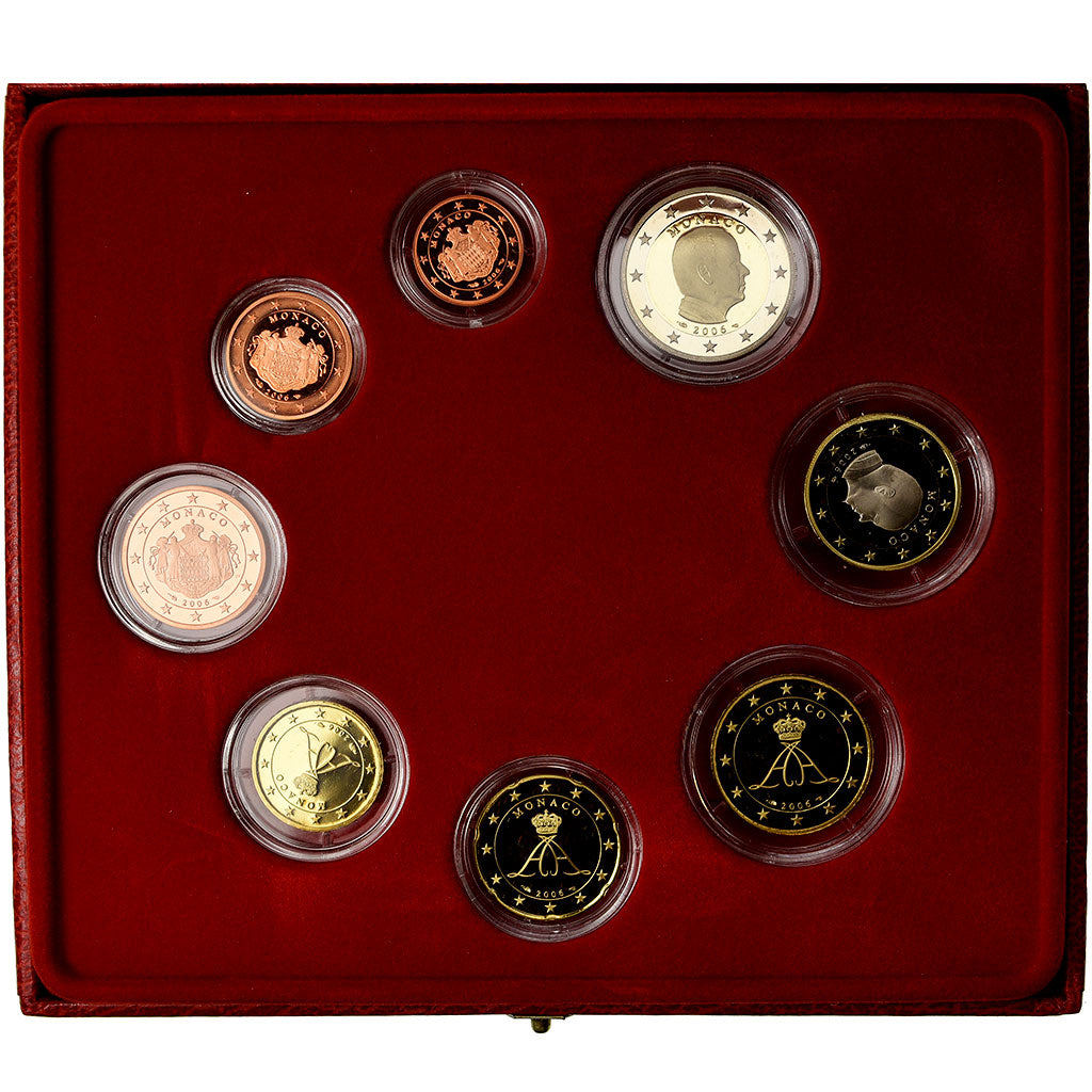 Monaco, Albert II, Coffret 1c. à 2€, BE, 2006, MDP, N.C., FDC