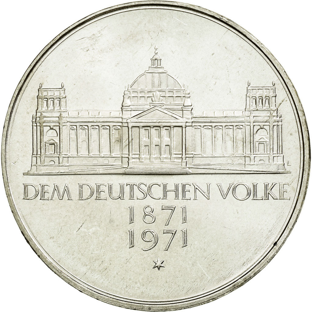 Coin, GERMANY - FEDERAL REPUBLIC, 5 Mark, 1971, Karlsruhe, Germany, MS(63)
