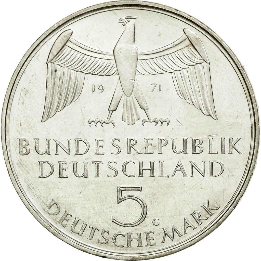 Coin, GERMANY - FEDERAL REPUBLIC, 5 Mark, 1971, Karlsruhe, Germany, MS(63)