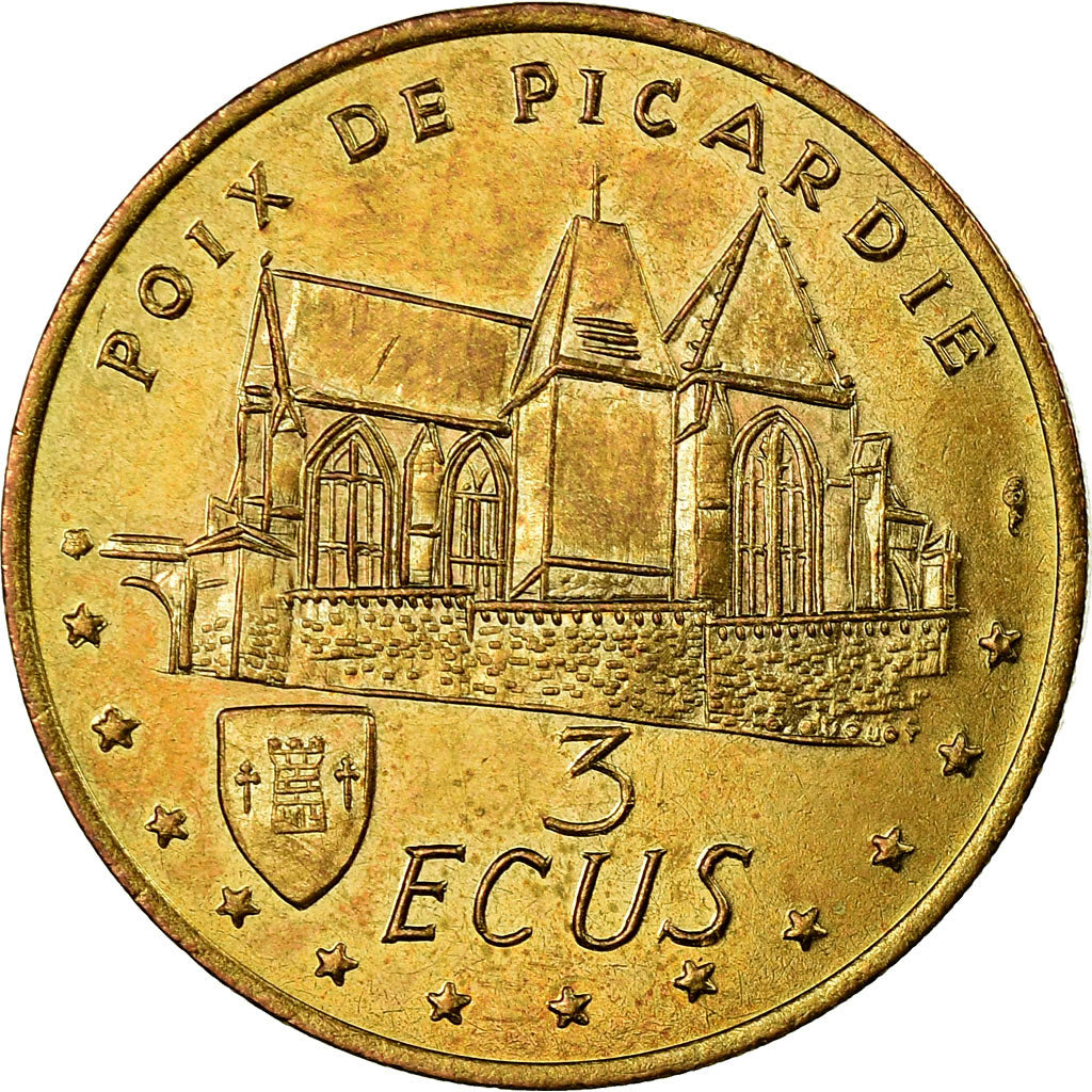France, Token, 3 écus Poix de Picardie - Gastronomie, 1995, AU(55-58)